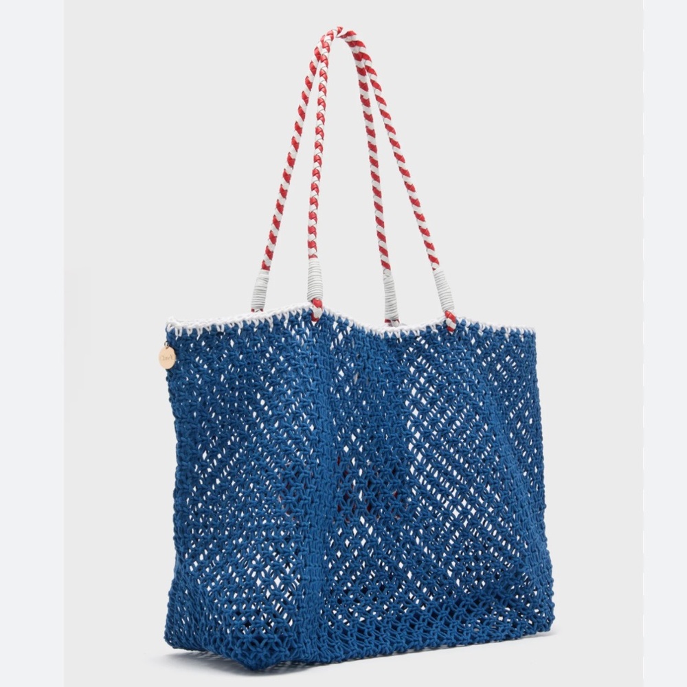 NWT CLARE V L'ete Tote, Cobalt with Poppy and Cream Ciao - Picture 3 of 5
